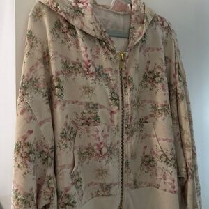 Selkie Pink Floral Hooded Jacket
